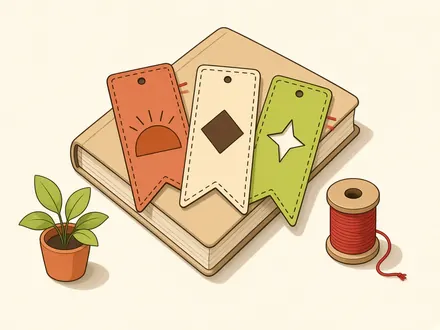 Ilustração do projeto Marcadores de página de feltro