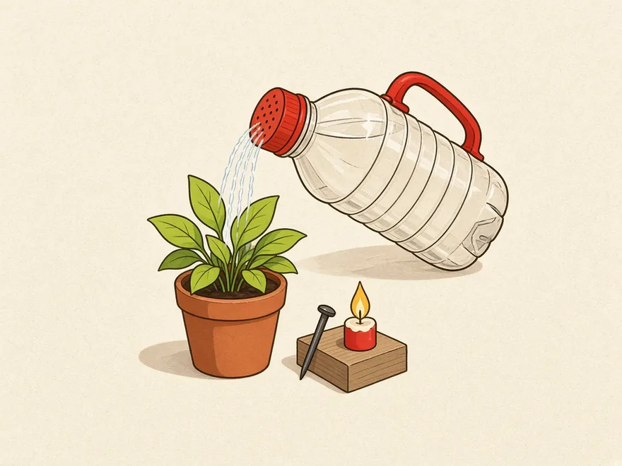 Ilustração do projeto Regador caseiro de garrafa PET
